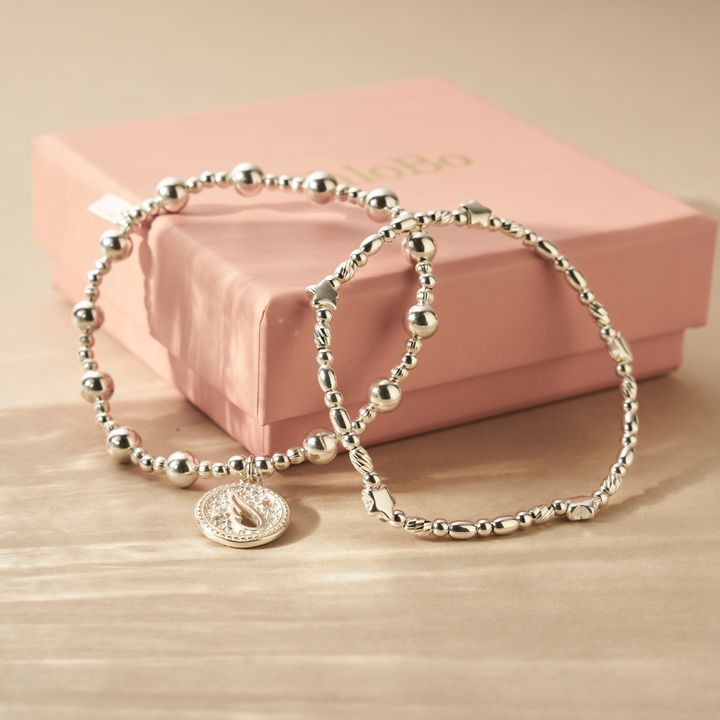 Chlobo Silver Freedom Set of 2 Bracelets