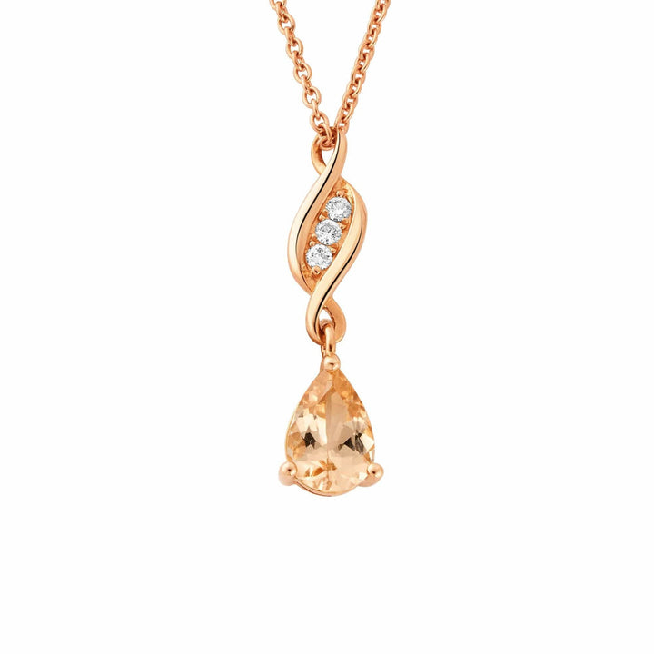 Clogau 1854 Past Present Future  Diamond and Morganite Pendant image