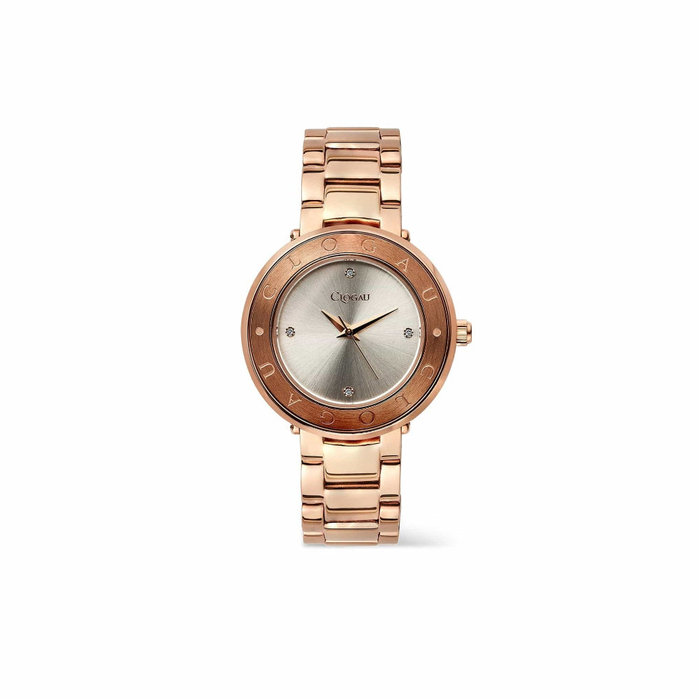 Clogau Alaw Rose Gold Bezel and Bracelet Women's Diamond Watch image