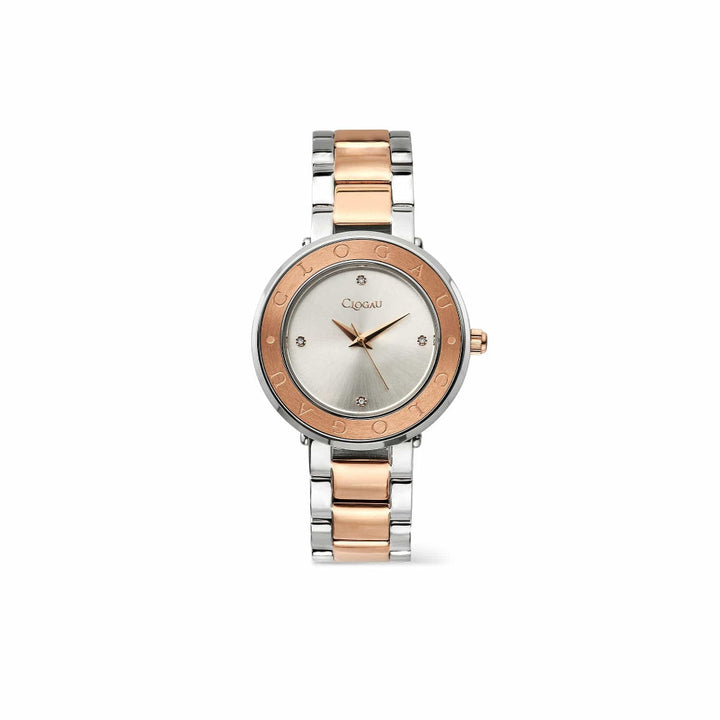 Clogau Alaw Rose Gold & Silver Stainless Steel Women's Diamond Watch image