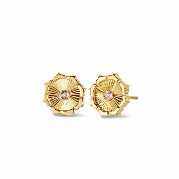 Clogau Bore Da Gold and Diamond Stud Earrings image