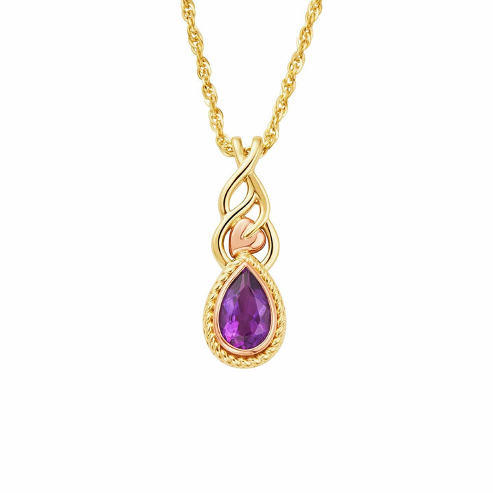 Clogau Delphinium Gold and Amethyst Pendant image