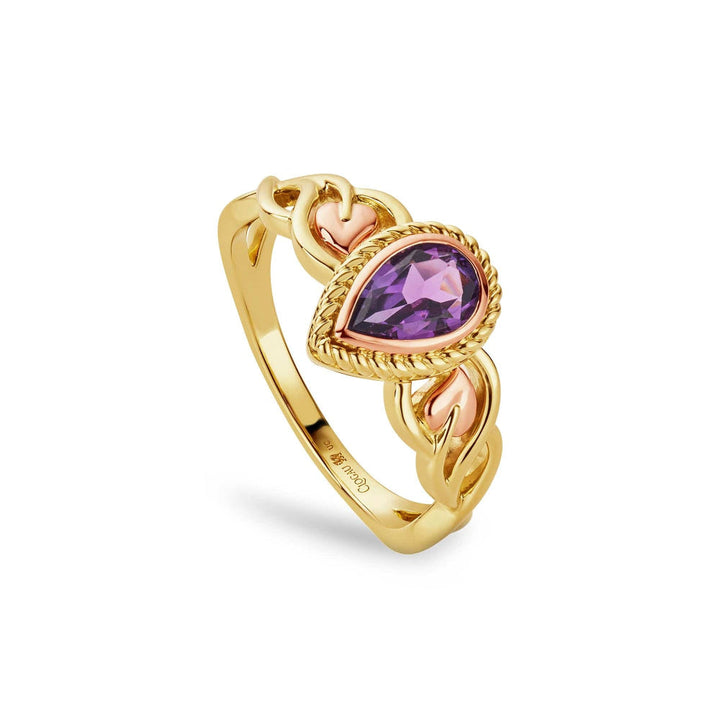 Clogau Delphinium Gold and Amethyst Ring image