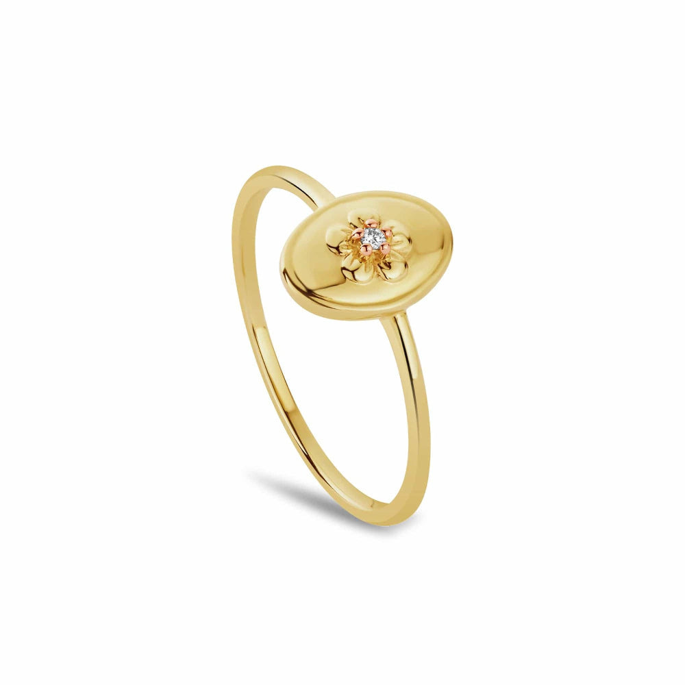 Clogau Forget Me Not Gold and Diamond Ring image