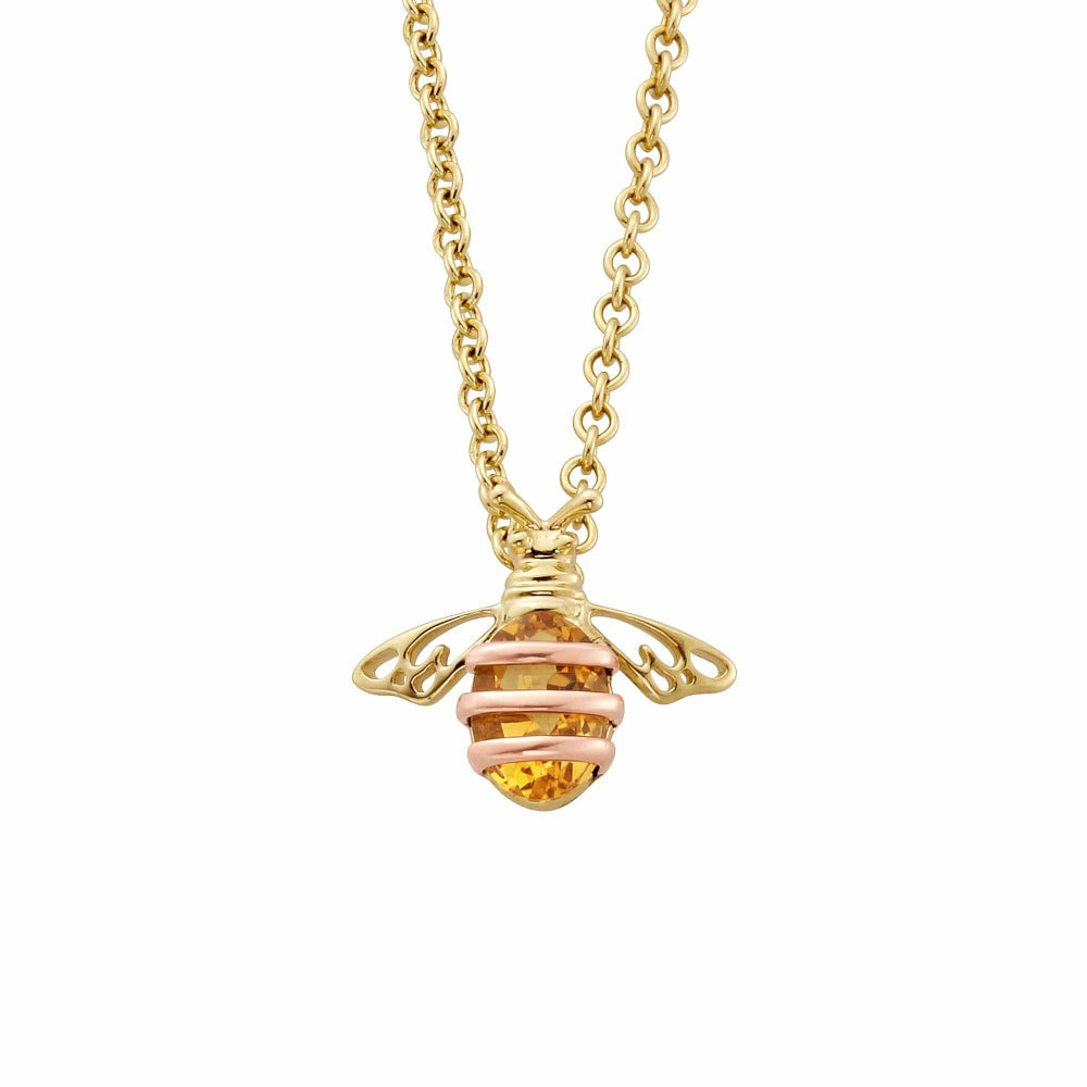 Clogau Honey Bee Gold and Citrine Pendant image