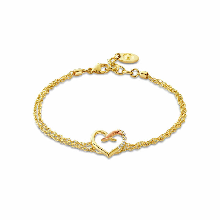 Clogau  Kiss Gold and Diamond Heart Bracelet image