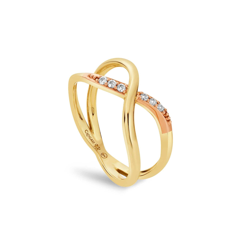 Clogau  Kiss Gold and Diamond Ring image