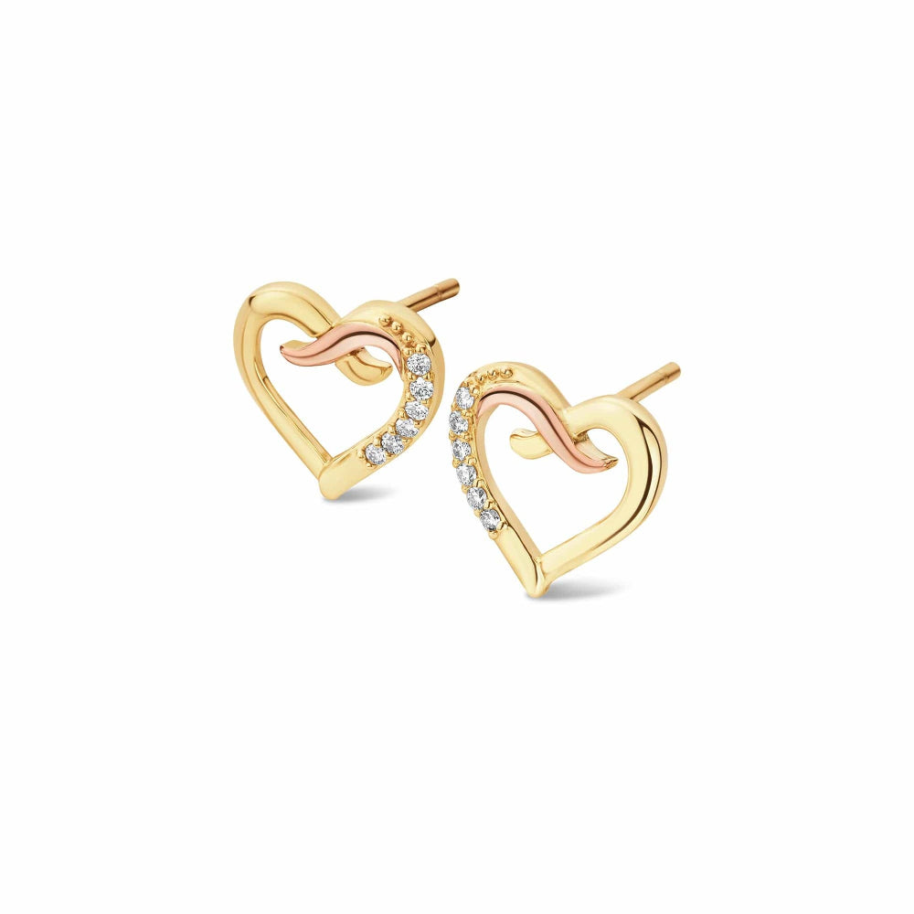 Clogau  Kiss Gold and Diamond Stud Earrings image