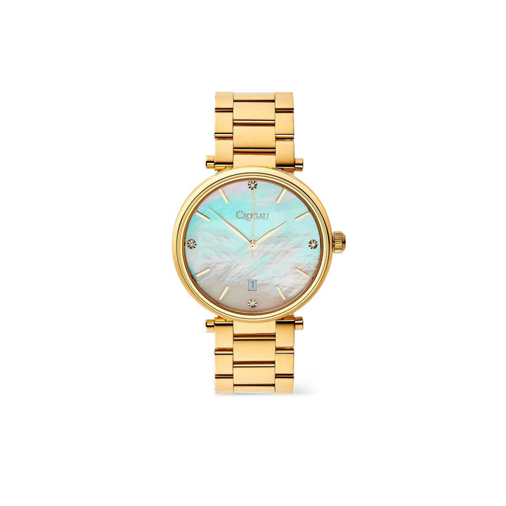 Clogau Ladies Celyn Classic Mother of Pearl Gold Watch image