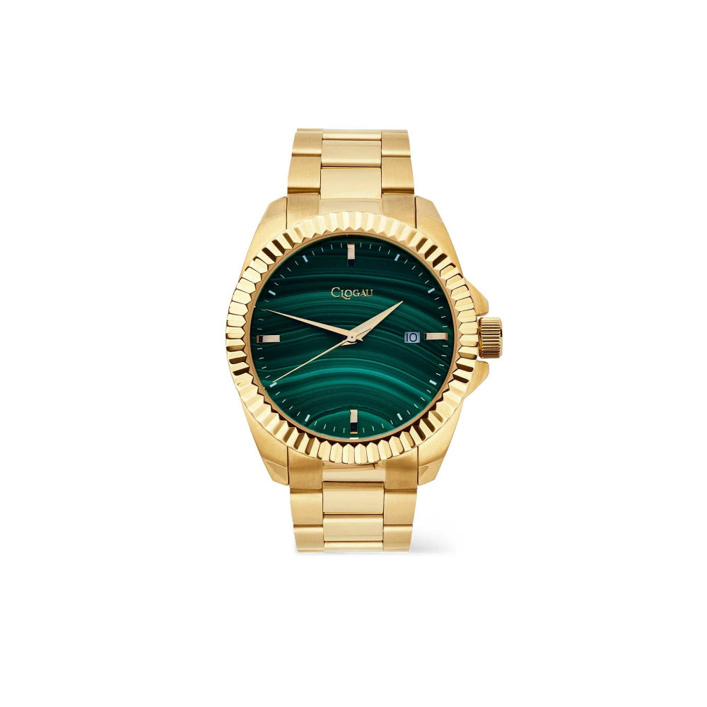 Clogau Padarn Gold Green Malachite Men's Watch image