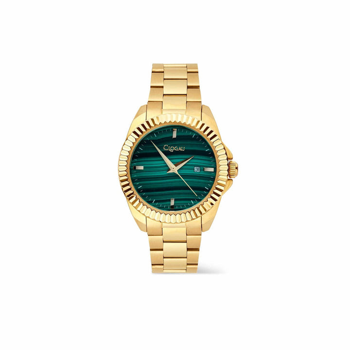 Clogau Padarn Green Malachite Gold Women's Watch image