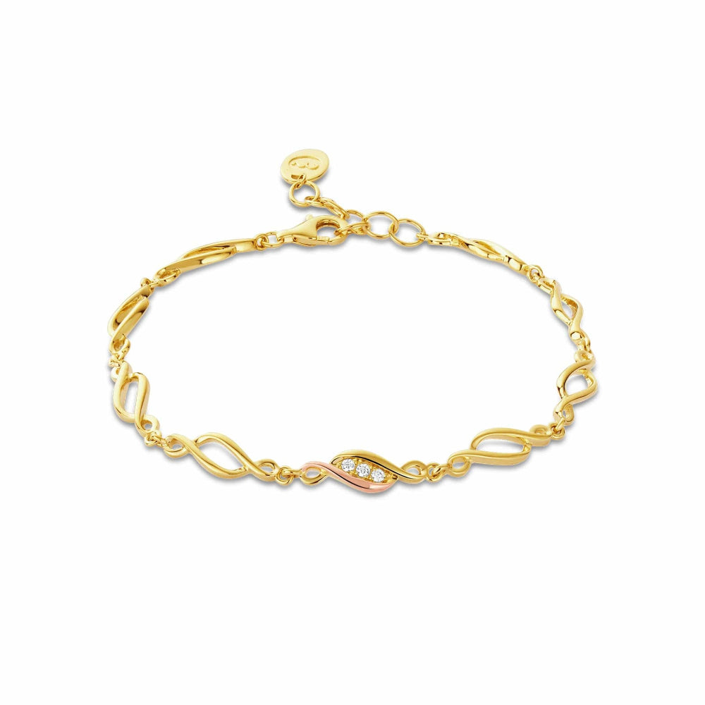 Clogau Past Present Future  Gold and Diamond Multi-Link Bracelet image