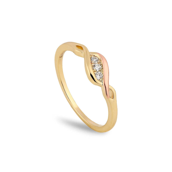 Clogau Past Present Future  Gold and Diamond Ring image