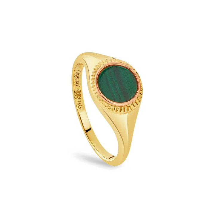 Clogau Reflections of Padarn Gold and Malachite Circular Ring image