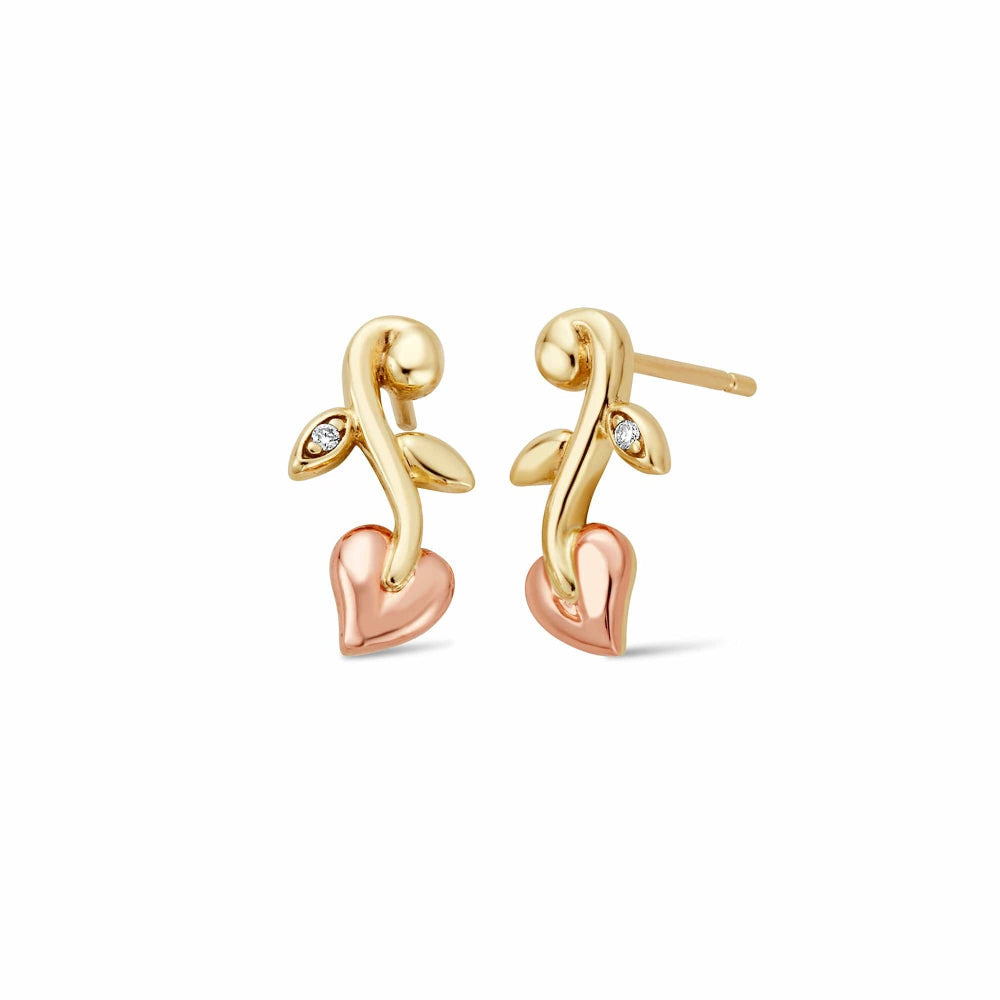 Clogau Vine of Life Gold and Diamond Stud Earrings image