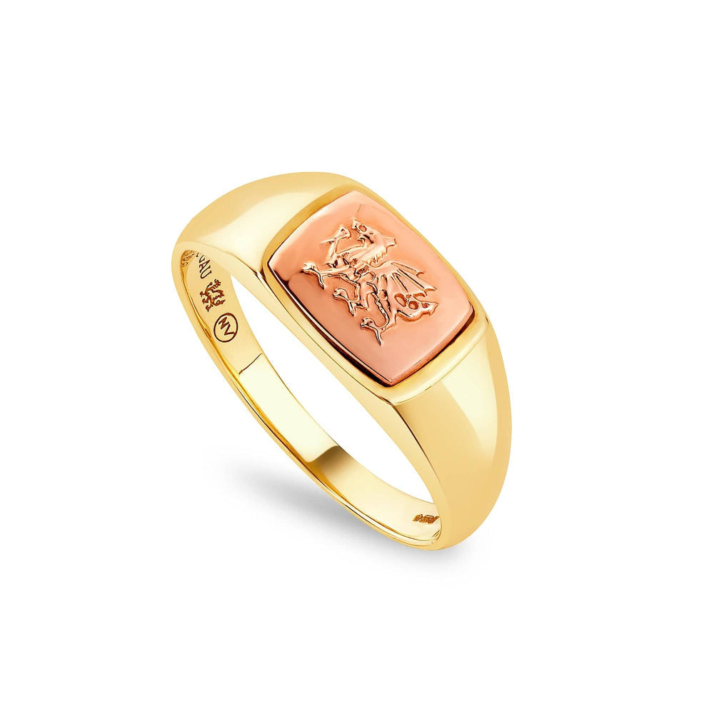 Clogau Welsh Dragon Gold Signet Ring image