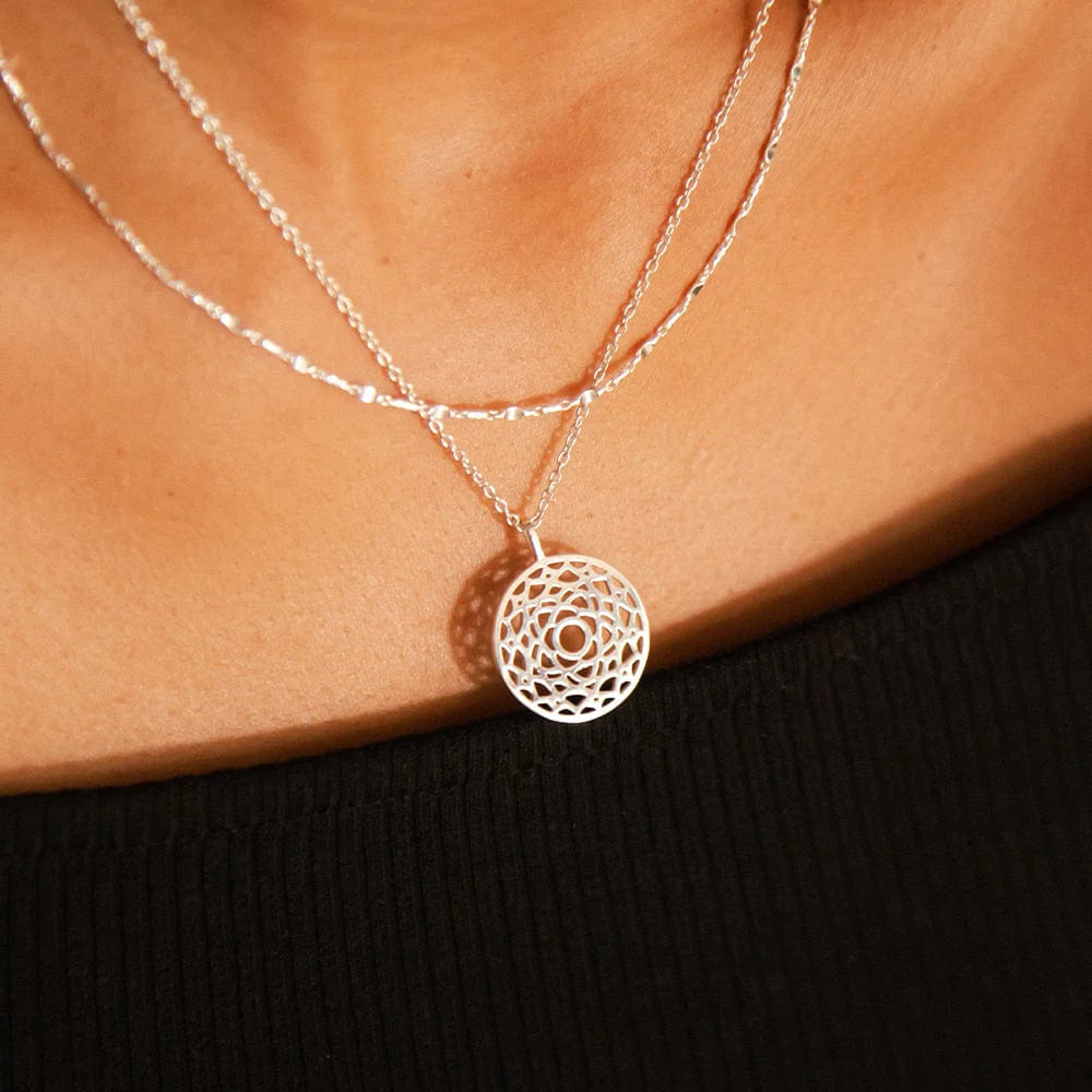 Daisy London Silver Crown Chakra Necklace