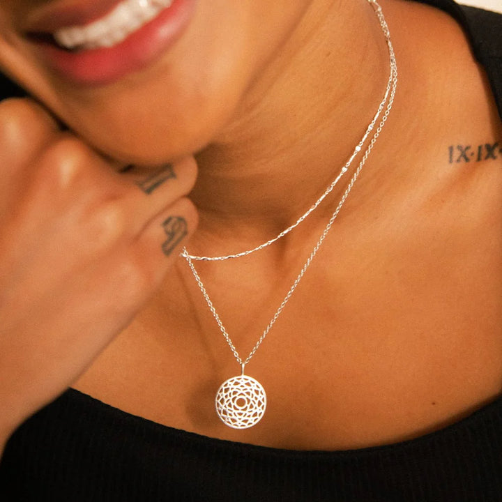 Daisy London Silver Crown Chakra Necklace