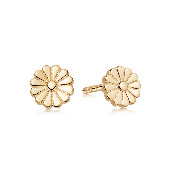 Daisy London 18ct Gold Plate Bloom Stud Earrings