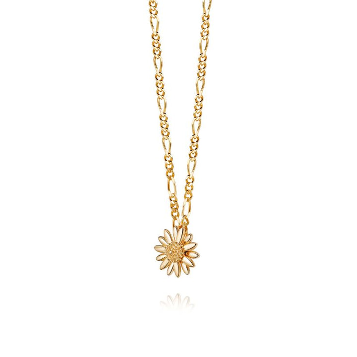 Daisy London 18ct Gold Plated English 12mm Daisy Necklace