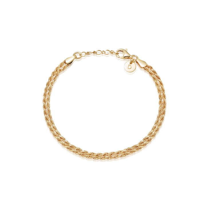 Daisy London Gold Isla Double Rope Bracelet