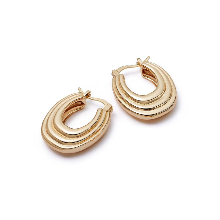 Daisy London Gold Polly Mini Ridge Hoops