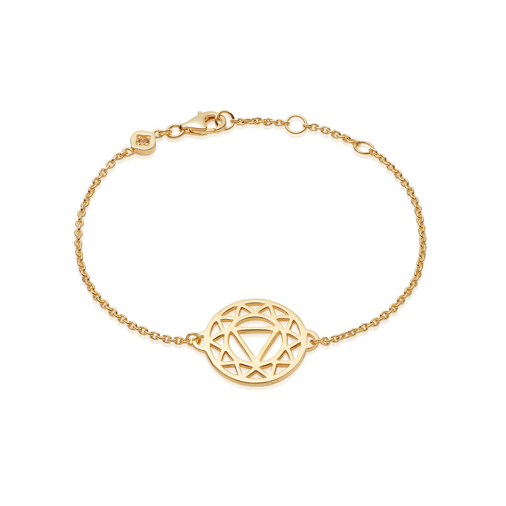 Daisy London Gold Solar Plexus Chakra Chain Bracelet