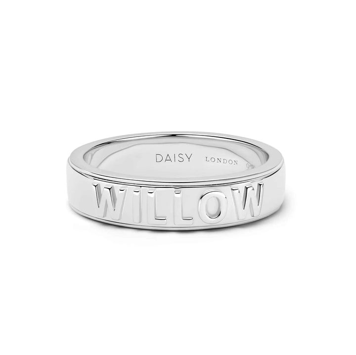 Daisy London Silver Personalised Spinning Ring
