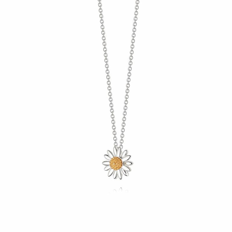 Daisy London Sterling Silver English Daisy 12mm Necklace