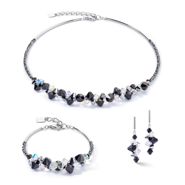 Coeur De Lion Dancing Crystals Update Earrings Silver-Black