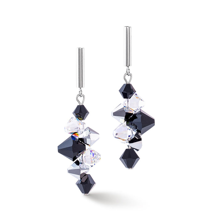 Coeur De Lion Dancing Crystals Update Earrings Silver-Black