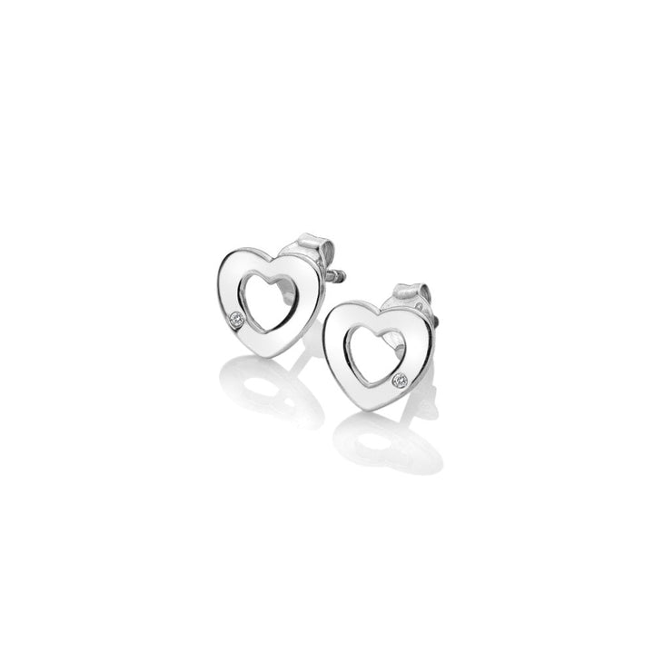 Hot Diamonds Silver Amulets Heart Earrings