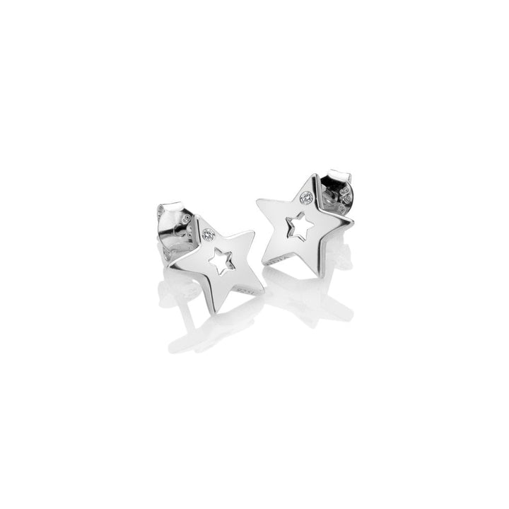 Hot Diamonds Silver Amulets Star Earrings