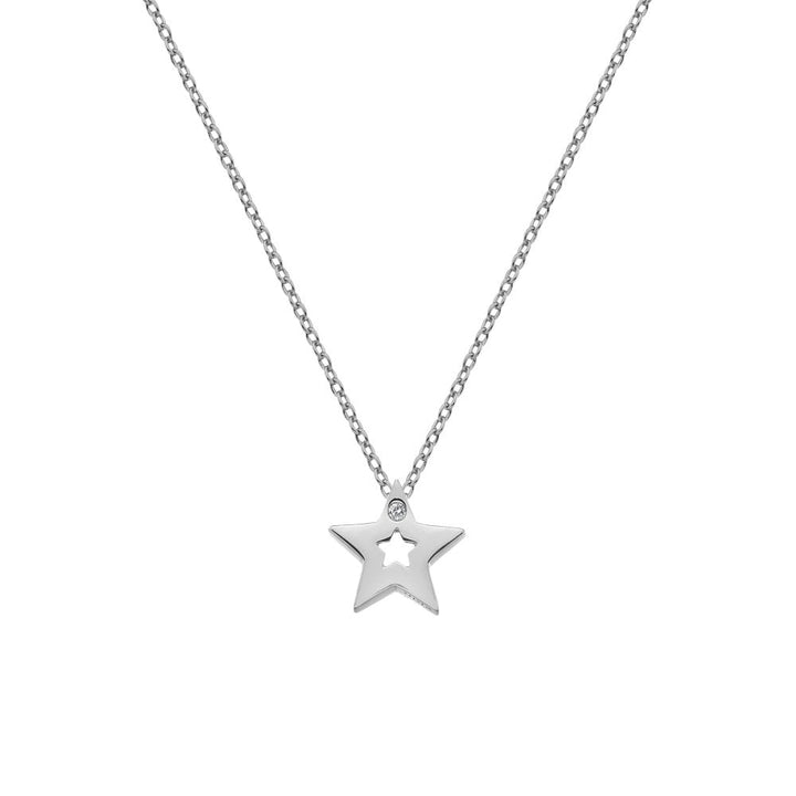 Hot Diamonds Silver Amulets Star Pendant Necklace