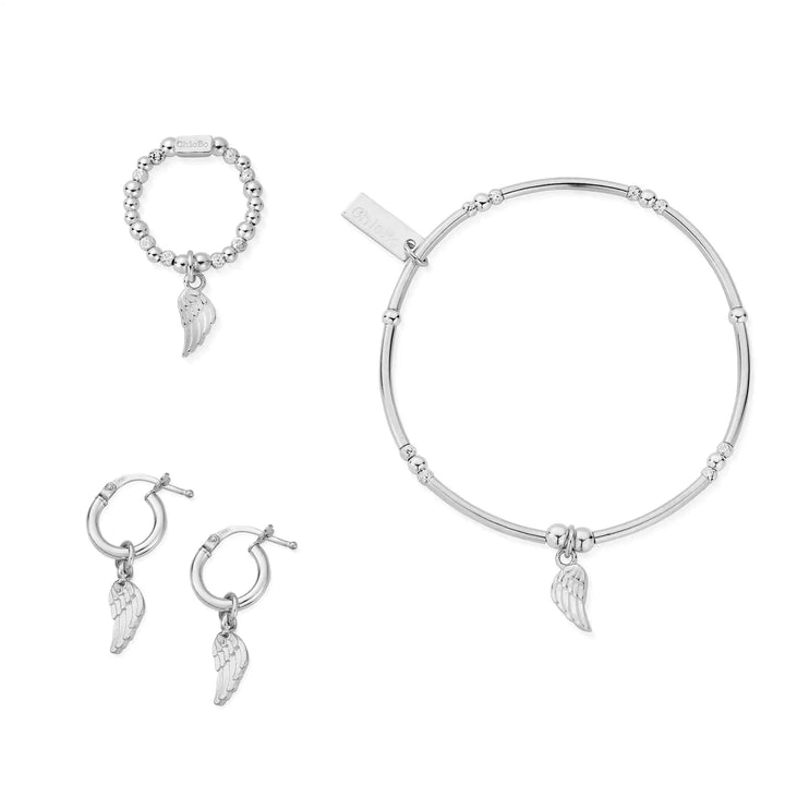 ChloBo Silver Divinity Within Bracelet, Earrings & Ring Set