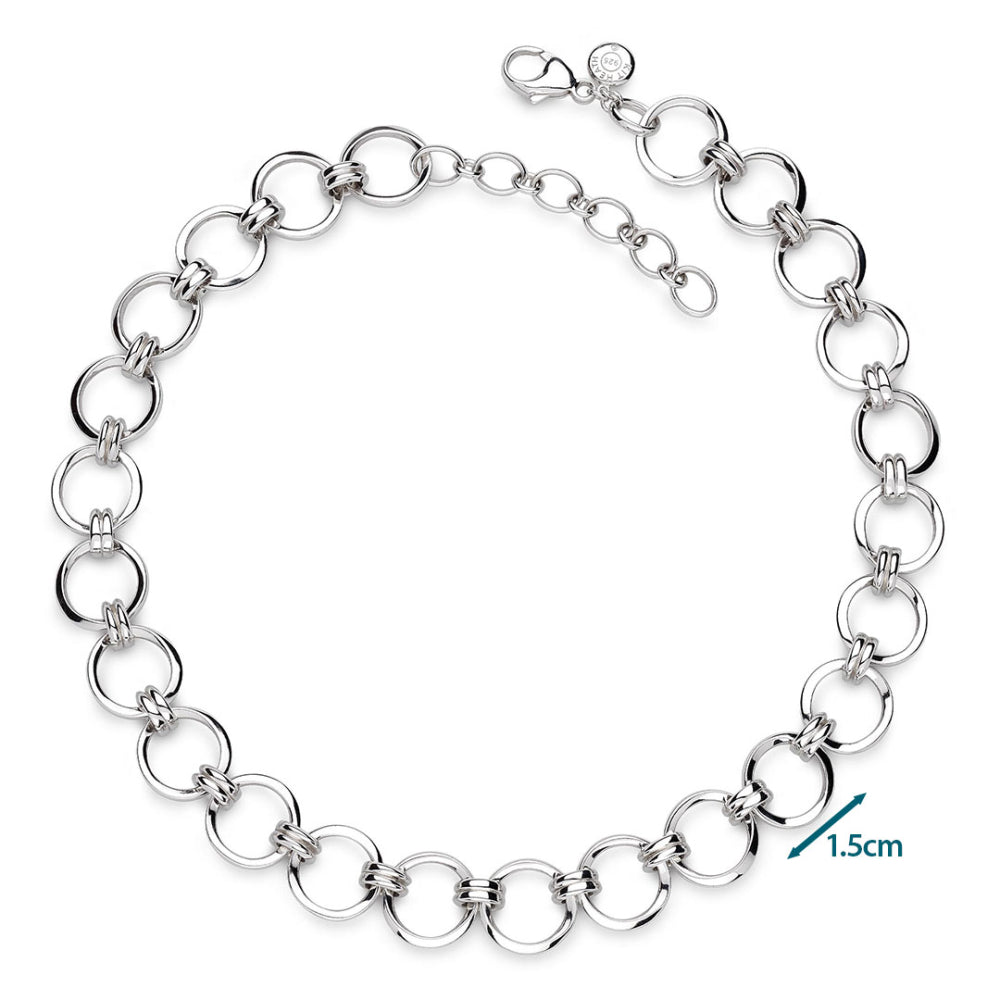 Kit Heath Silver Bevel Unity Statemen Necklace