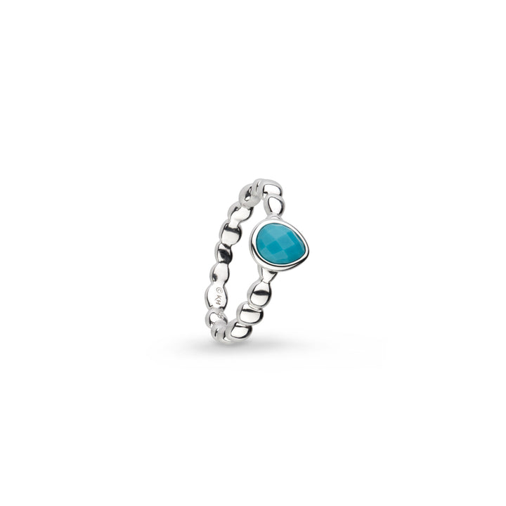 Kit Heath Silver Coast Pebble Azure Ring