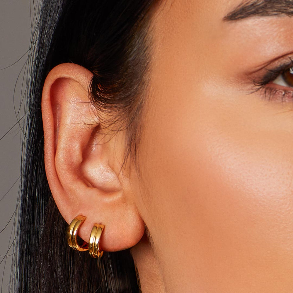 Kit Heath Gold Bevel Unity Hoop Earrings