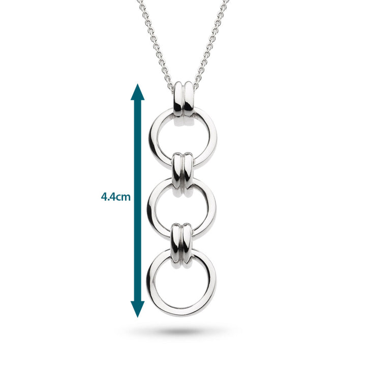 Kit Heath Silver Bevel Unity Trio Necklace