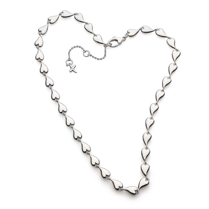 Kit Heath Silver Desire Kiss Linking Hearts Necklace