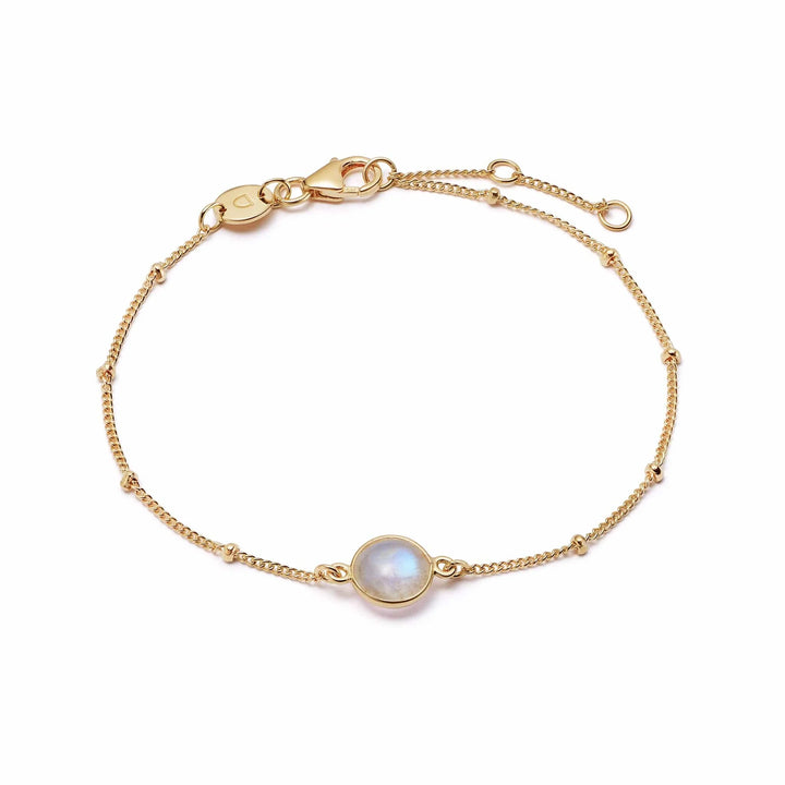 Daisy London 18ct Gold Plate Moonstone Healing Stones Bracelet