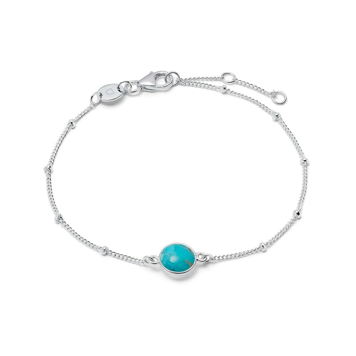 Daisy London Sterling Silver Turquoise Healing Stones Bracelet