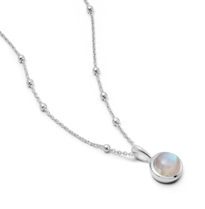 Daisy London Sterling Silver Moonstone Healing Stones Necklace