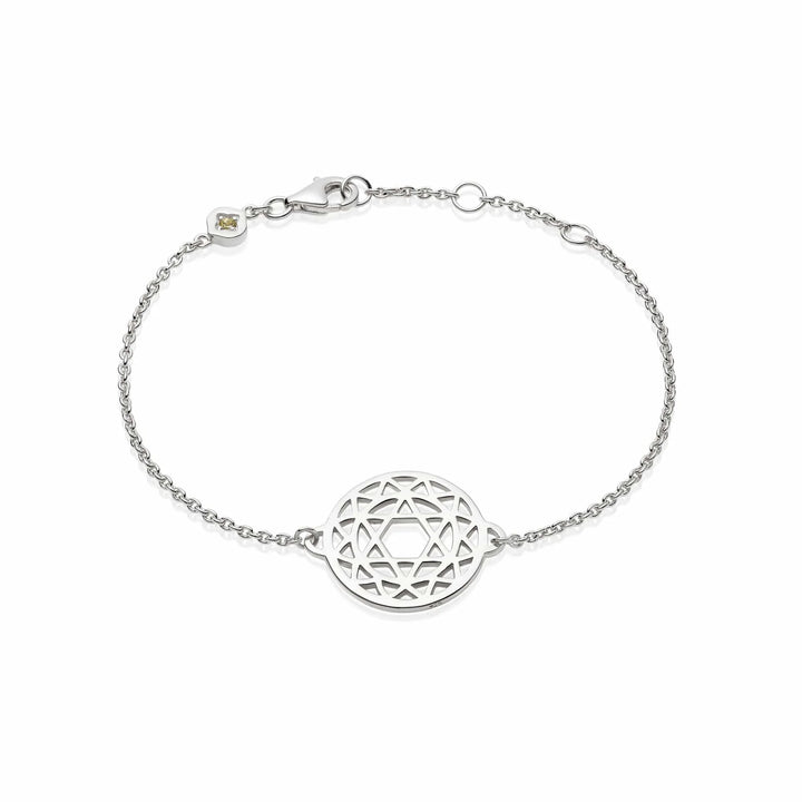 Daisy London Silver Heart Chakra Chain Bracelet