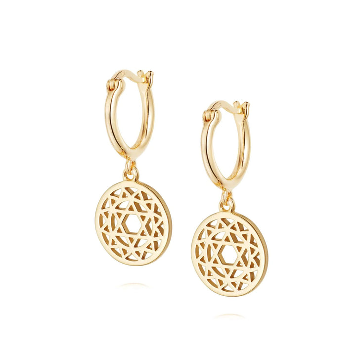 Daisy London Gold Heart Chakra Earrings