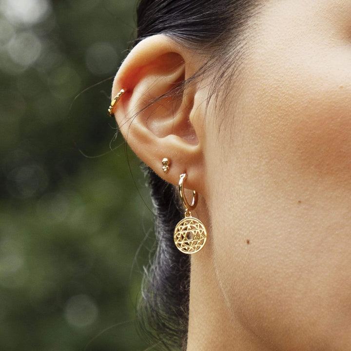 Daisy London Gold Heart Chakra Earrings