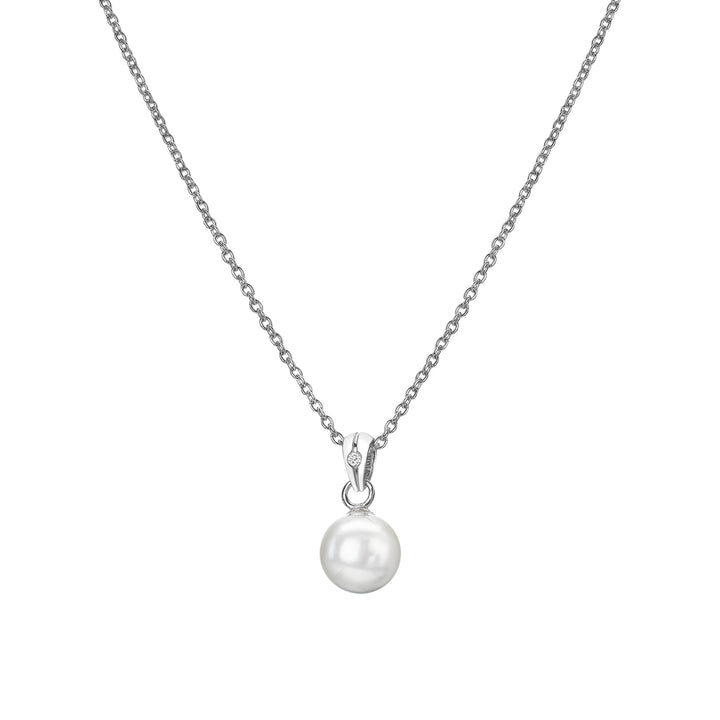 Hot Diamonds Silver Amulets Pearl Pendant Necklace