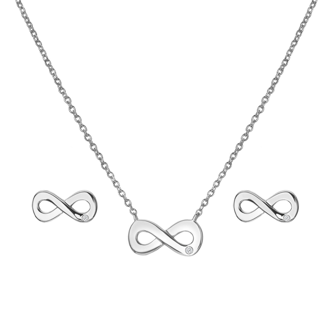 Hot Diamonds Silver Amulets Infinity Set