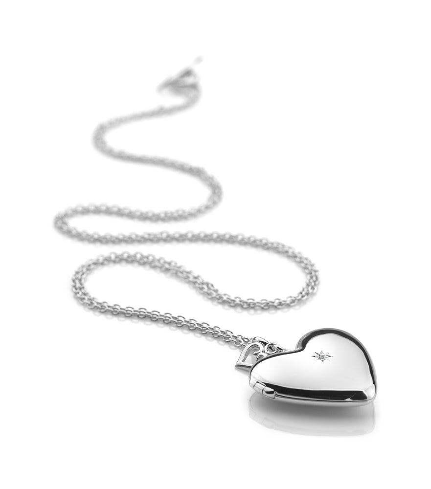 Hot Diamonds Silver Confident Heart Locket Necklace