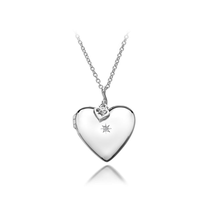 Hot Diamonds Silver Confident Heart Locket Necklace